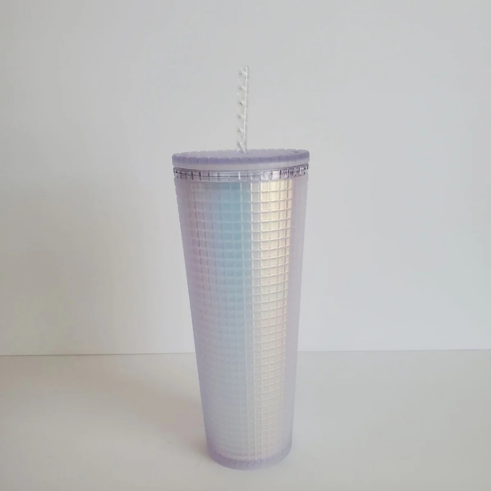 Starbucks 2022 Unicorn Iridescent Grid 24oz Cold Cup Tumbler NWT - Picture 3 of 5